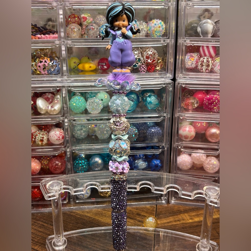 Rainbow Brite “ Indigo’ Rhinestone extended pen